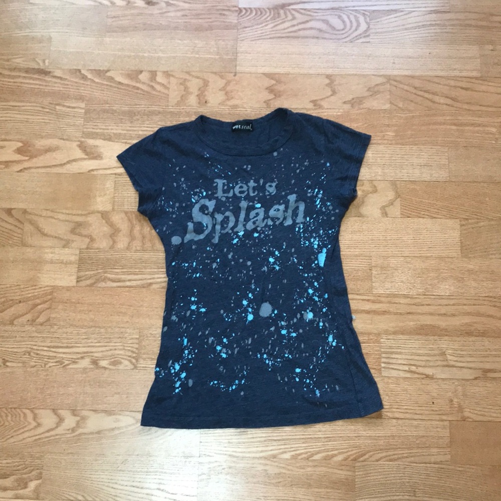 Let’s Splash Y2K Splatter Print Graphic Top